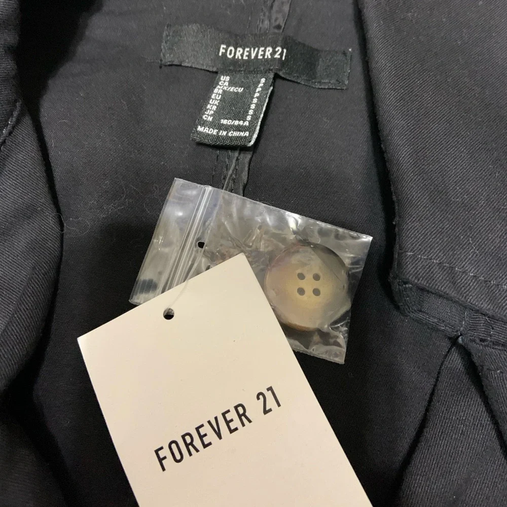 New Forever21  Black Double-Breasted Women's Coat size S - Picture 4 of 5